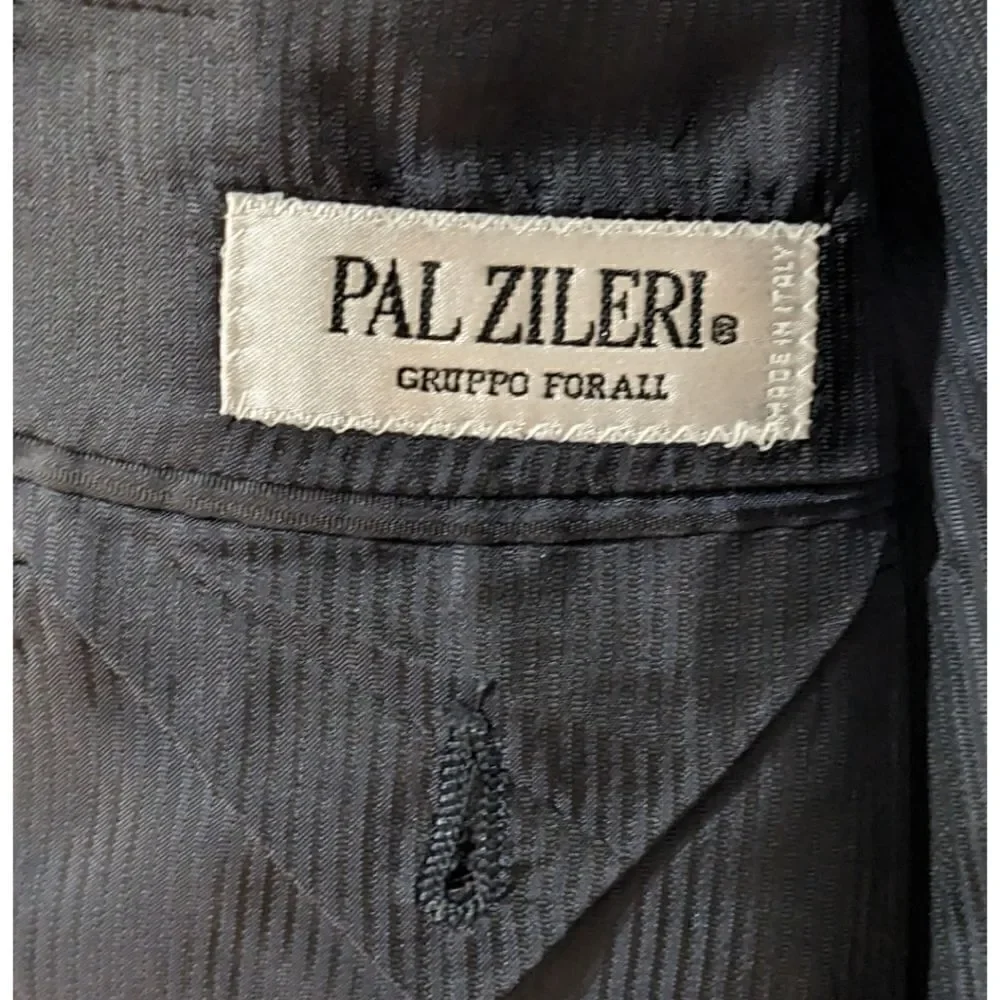 LIKE NEW PAL ZILERI Italy Mens 100% Cashmere Three Button Navy Blazer Size EU 50